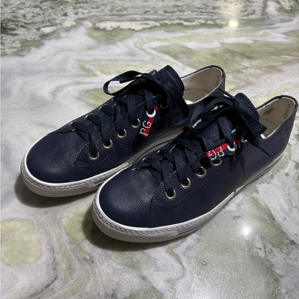 Paul Green Carly Navy Blue Leather Women's Sneaker US size 9